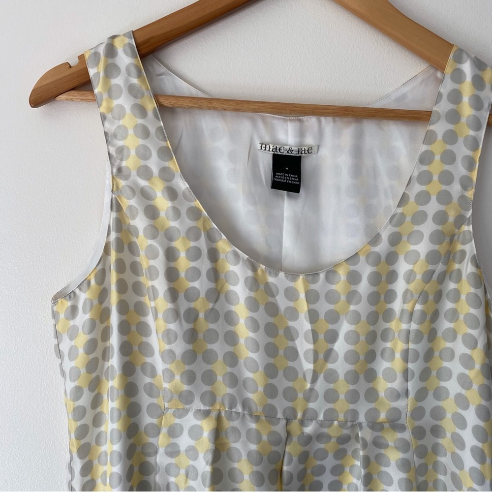 Mac & Jac Silk Polka Dot Sleeveless Dress - Picture 4 of 9
